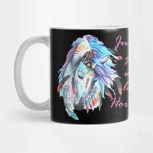 Kids Just A Girl Who Loves Horses Mug